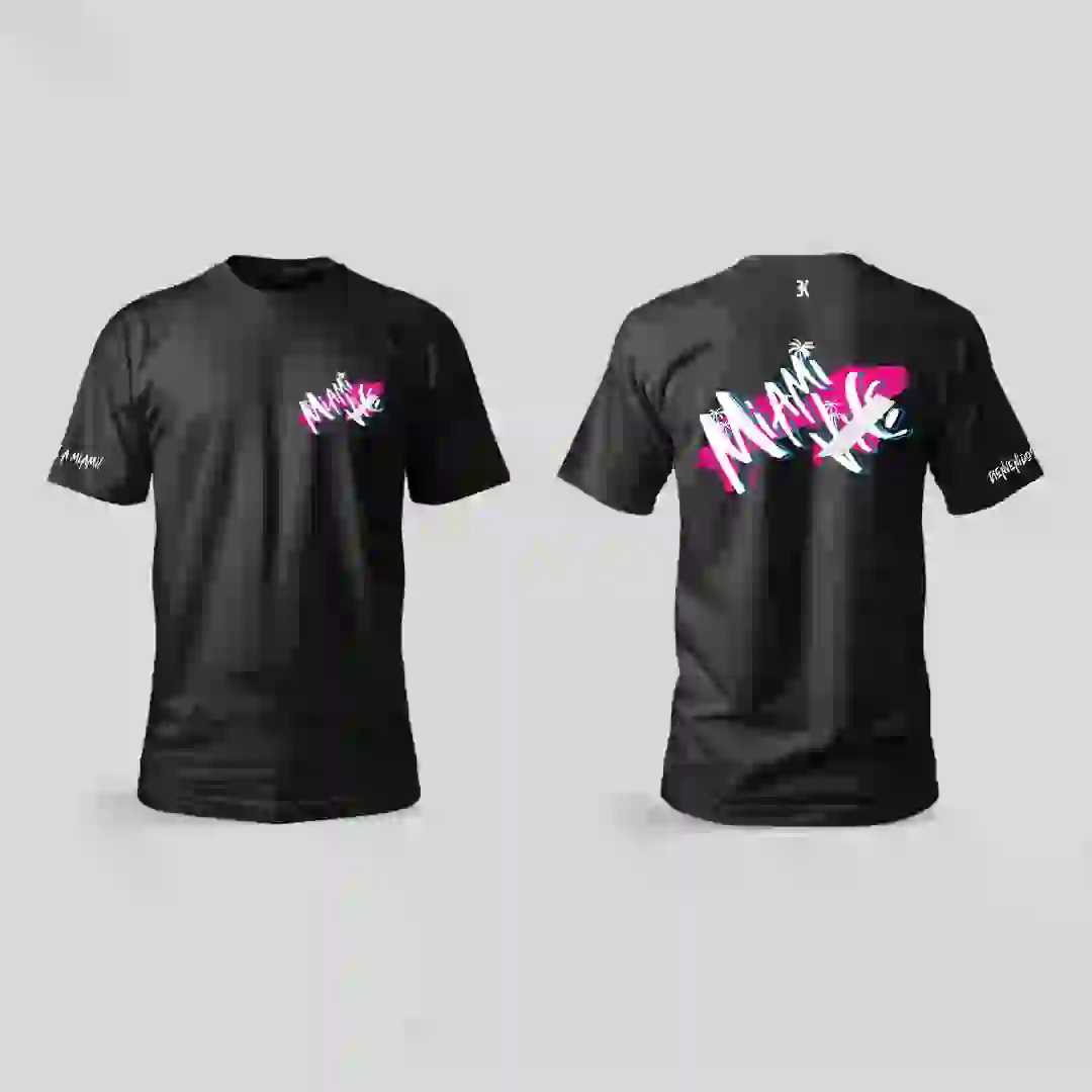 Miami Shirt - Miami t shirt zwart - Miami Shirt 3288