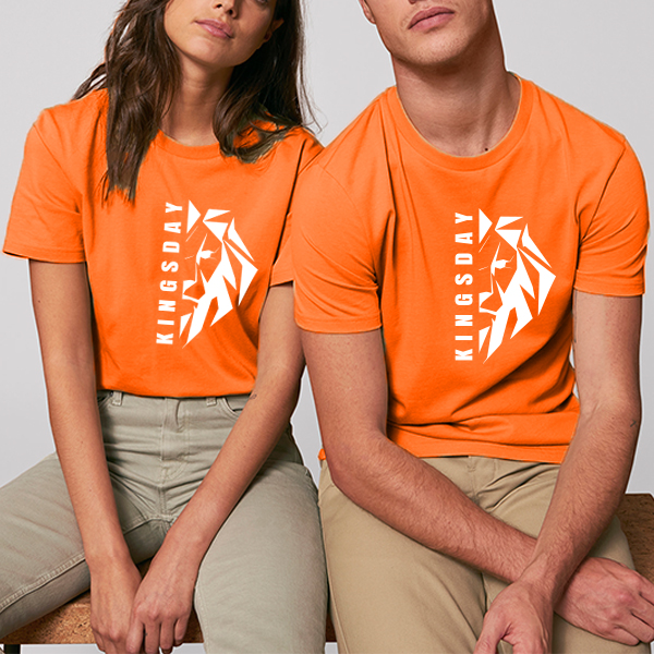 Kingsday Lion - Shirt - Model unisex oranje optie4 - Kingsday Lion - Shirt