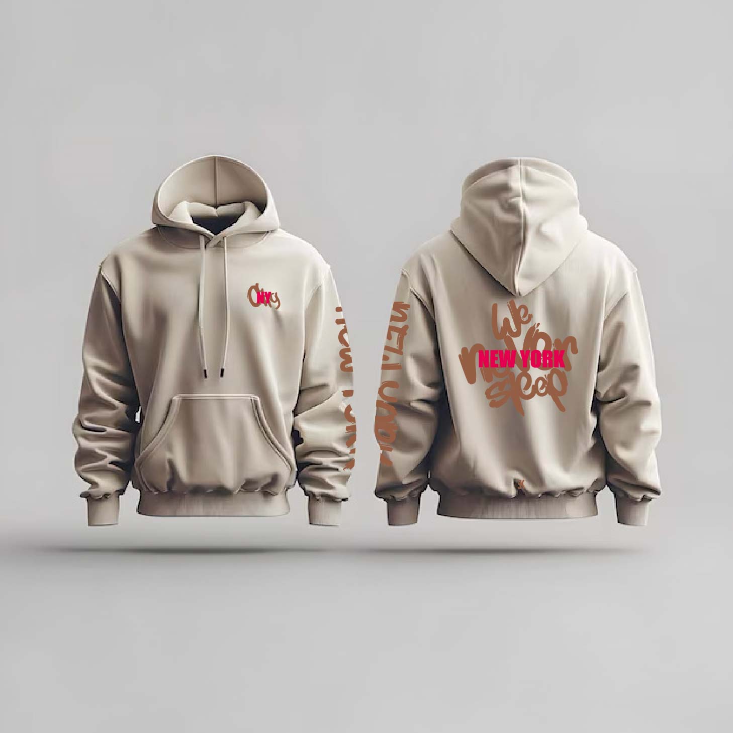 New York Hoodie - Newyork hoodie beige 2 - New York Hoodie 3