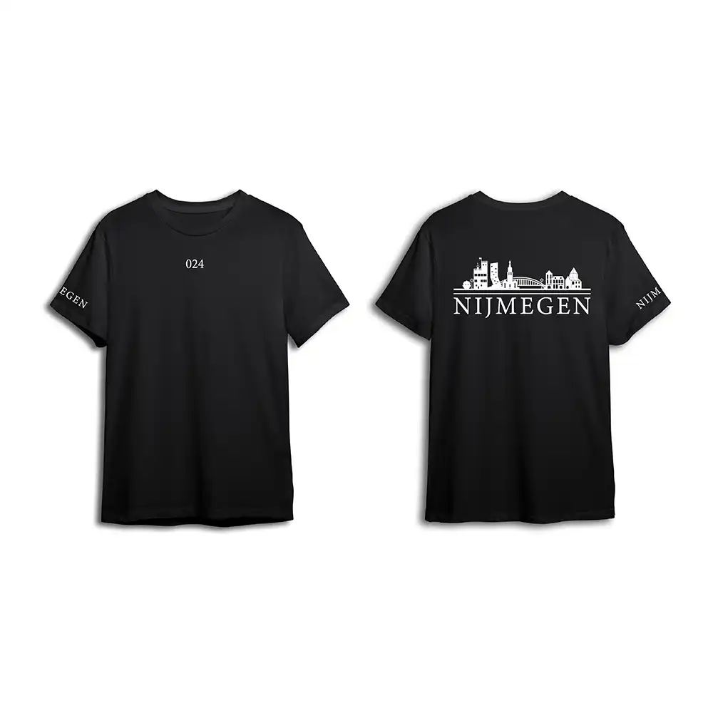 Skyline Nijmegen Shirt - Nijmegen shirt zwart skyline wit 1 - Skyline Nijmegen Shirt O32233