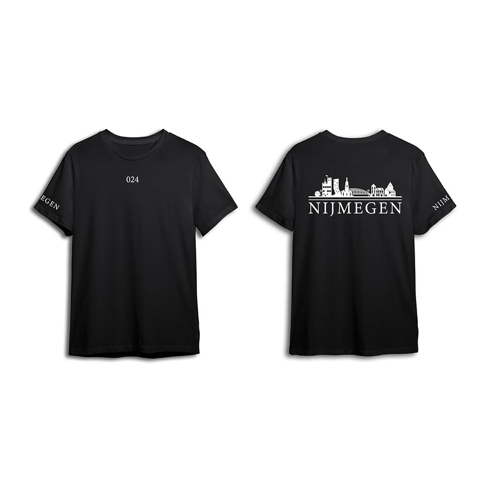 Skyline Nijmegen Shirt - Nijmegen shirt zwart skyline wit - Skyline Nijmegen Shirt O29221