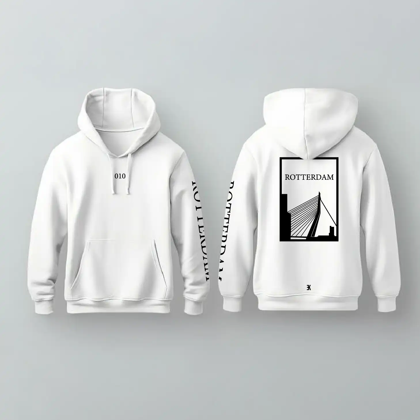 Rotterdam Hoodie - Rotterdam hoodie wit vlak 1 - Rotterdam Hoodie (19489)