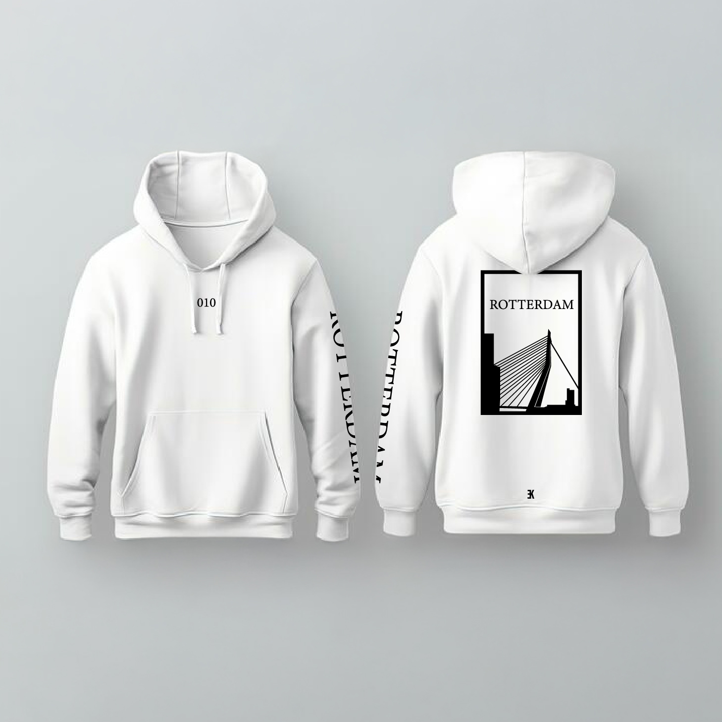 Rotterdam Hoodie - Rotterdam hoodie wit vlak 3 - Rotterdam Hoodie (21407)