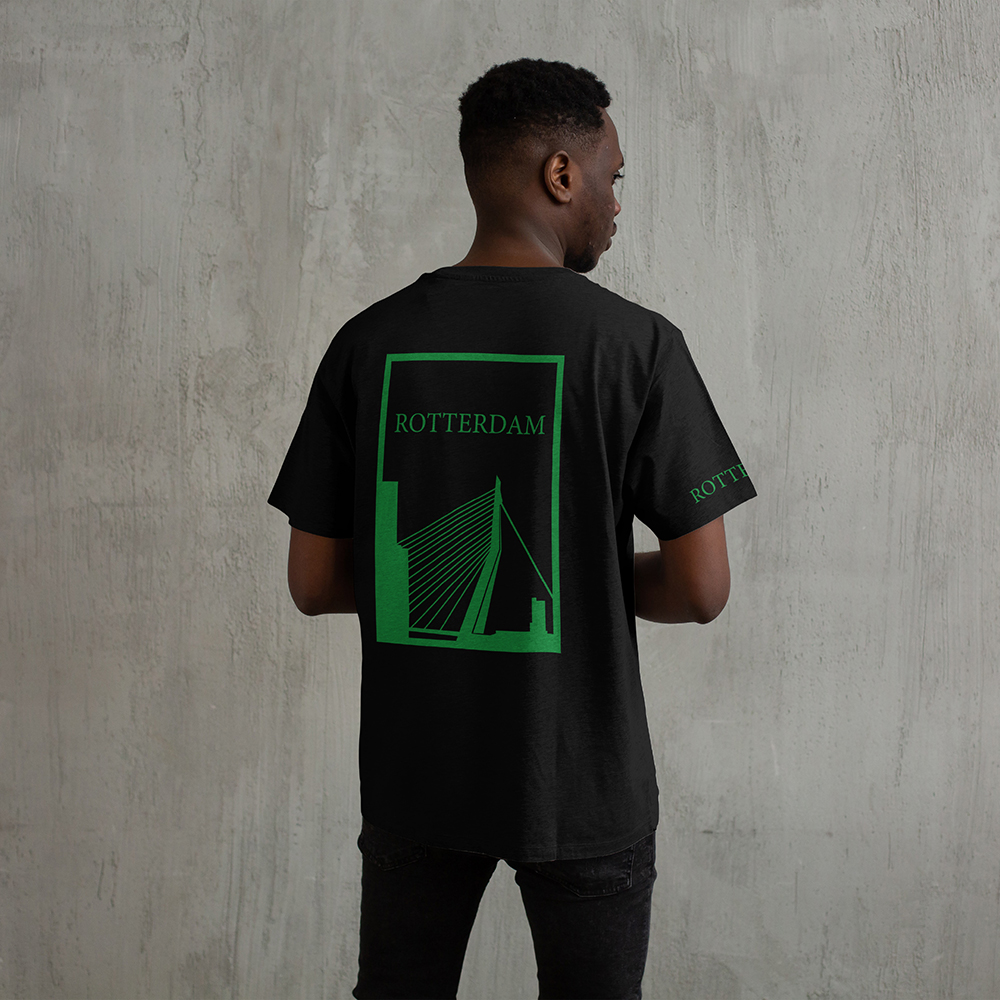 Rotterdam Shirt - Rottrdm shirt zwart vlak groen 1 - Rotterdam Shirt O19651