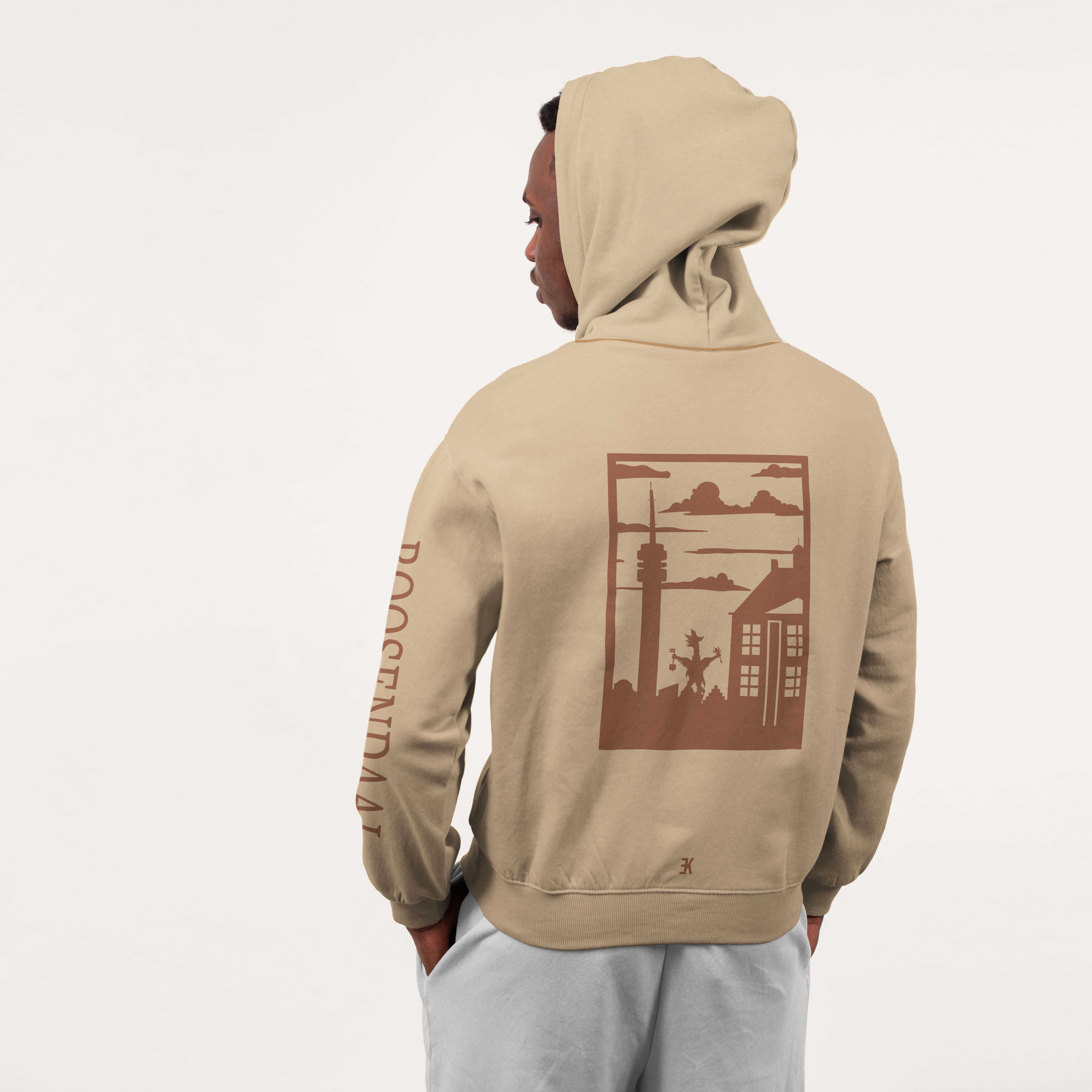 Roosendaal Hoodie Zwart - Rsd hoodie model beige vlak 3 - Roosendaal Hoodie   (14871)