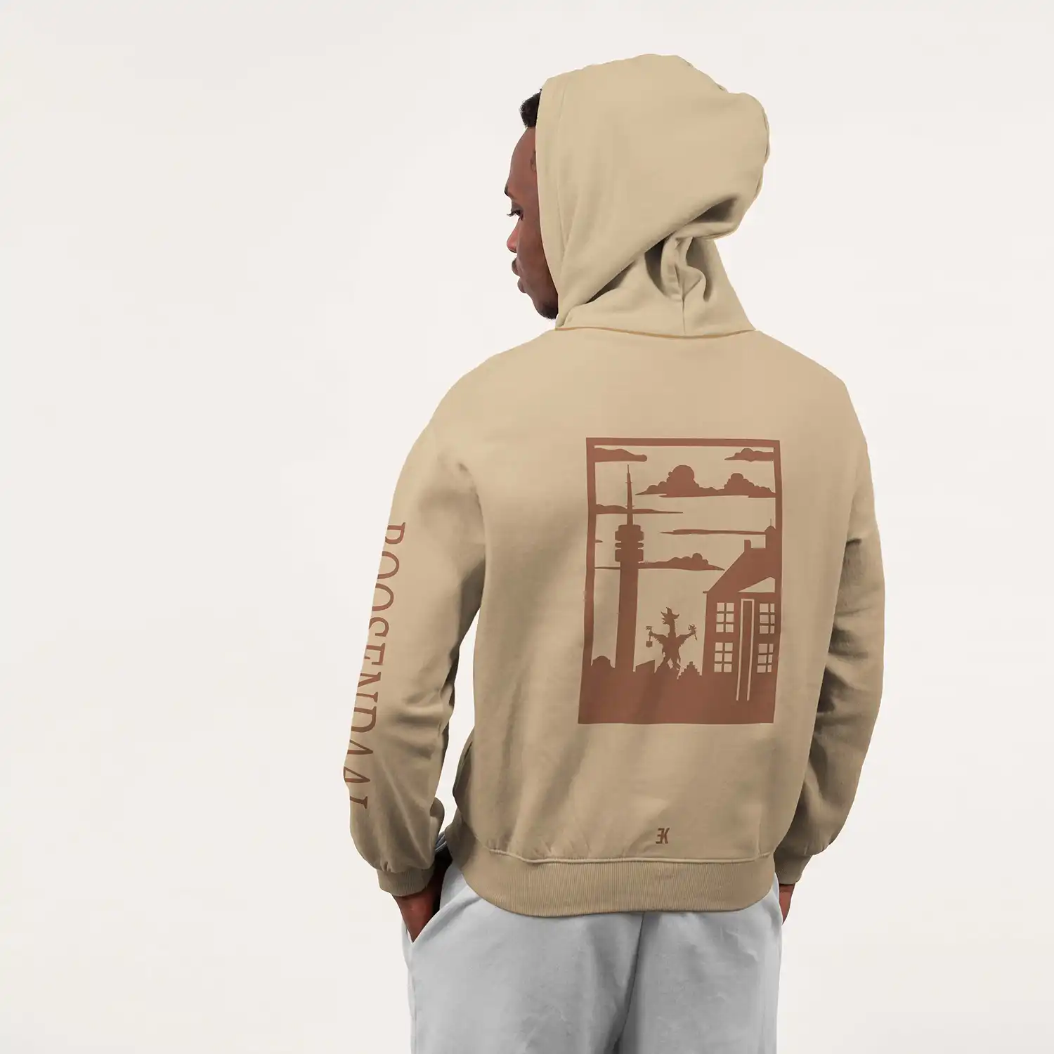 Roosendaal Hoodie Zwart - Rsd hoodie model beige vlak - Roosendaal Hoodie  