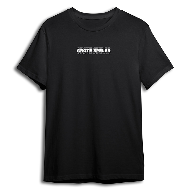 GROTE SPELER - Shirt print zwart grote speler effect 1 - GROTE SPELER