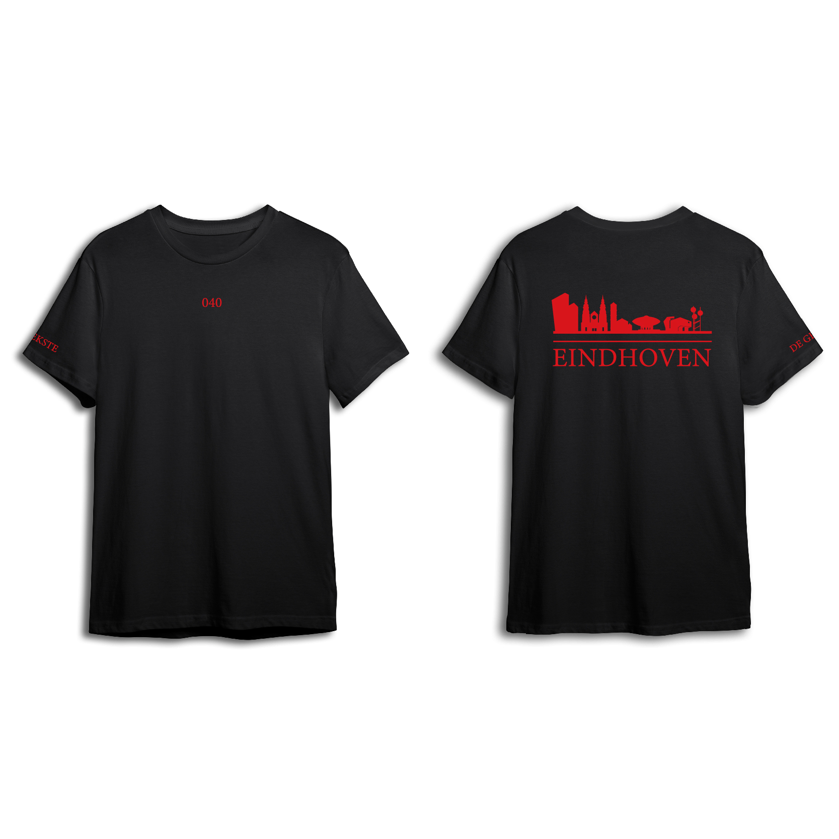 Skyline Eindhoven Shirt - Shirt zwart eindhoven opdruk rood skyline - EK8220