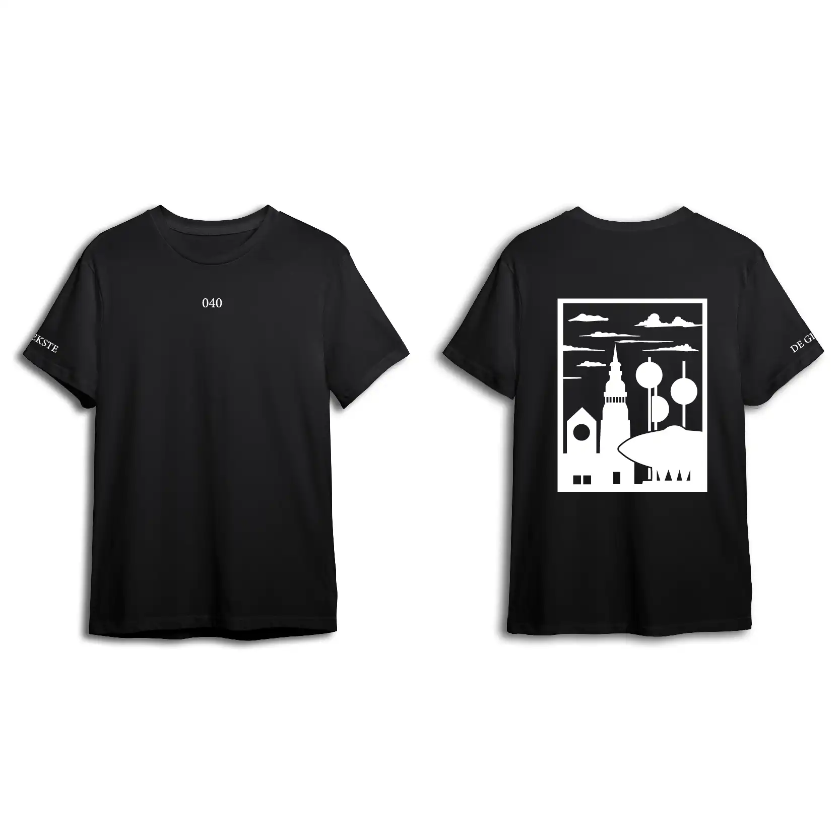 Eindhoven Shirt - Shirt zwart eindhoven opdruk wit vlak 4 - EK8222