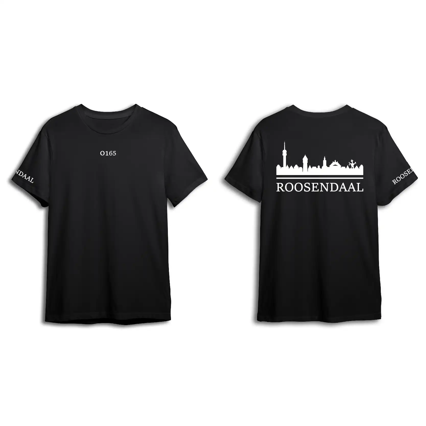 Skyline Roosendaal Shirt - Shirt zwart roosendaal opdruk wit skyline 7 - Skyline Roosendaal O15033