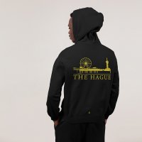 Skyline Den Haag Hoodie - Ak hoodie zwart geel denhaag skyline 1 - EK8206