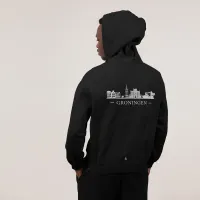 Groningen Skyline Hoodie - Ak hoodie zwart wit skyline groningen 6 - Groningen Skyline Hoodie O17711
