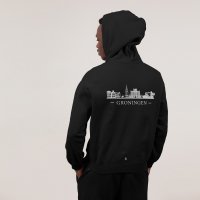 Groningen Skyline Hoodie - Ak hoodie zwart wit skyline groningen 7 - Groningen Skyline Hoodie O17711