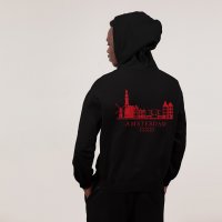 Skyline Amsterdam Hoodie - Ams hoodie model skyline rood 1 - EK8185