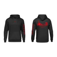 Skyline Amsterdam Hoodie - Ams hoodie zwart skyline rood - EK8185