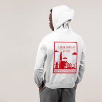 Amsterdam Hoodie - Ams model hoodie wit vlak rood 3 - EK8183
