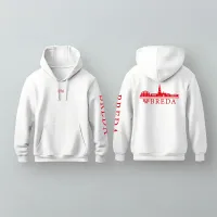 Skyline Breda Hoodie - Breda hoodie wit skyline rood 2 - EK8192