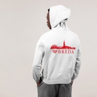 Skyline Breda Hoodie - Breda model hoodie wit skyline rood 4 - EK8192