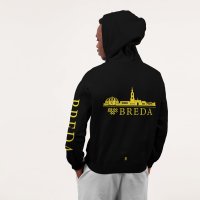 Skyline Breda Hoodie - Breda model hoodie zwart skyline geel 2 - EK8193