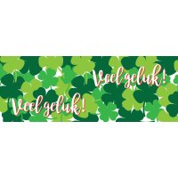 Veel Geluk Snoepblik - Dps label snoep blik 32x11cm veel geluk - Veel Geluk Snoepblik