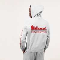 Skyline Eindhoven Hoodie - Eindhoven hoodie model wit skyline rood - EK8214