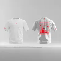 Amsterdam Shirt - Ek ams shirt wit vlak rood - Amsterdam Shirt O33261