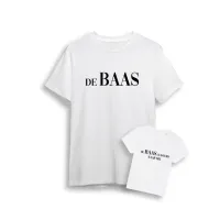 Matching Shirts Vaderdag Kids - De Baas - Evenementenkledingnl debaas vaderdag shirt kindershirt wit - Matching Shirts Vaderdag Kids - De Baas (2347