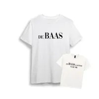 Matching Shirts Vaderdag - De Baas - Evenementenkledingnl debaas vaderdag shirt romper wit - 1
