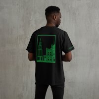 Groningen T-shirt - Groningen shirt zwart vlak groen 3 - Groningen Shirt O17189