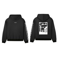 Roosendaal Hoodie Zwart - Hoodie zwart roosendaal opdruk wit vak 6 - Roosendaal Hoodie   (15069)