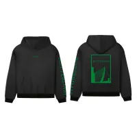Rotterdam Hoodie - Hoodie zwart rotterdam opdruk groen vlak 1 - Rotterdam Hoodie (19489)