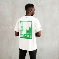 Groningen Stad T-shirt - Shirt wit model groningen groen vlak - Groningen Stad T-shirt O84264 