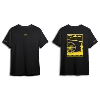 Den Haag Shirt - Shirt zwart denhaag opdruk geel vlak 2 - EK8210