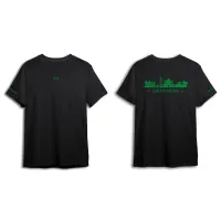 Groningen Skyline T-shirt - Shirt zwart groningen opdruk groen skyline 1 - Skyline Groningen Shirt O13228
