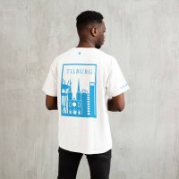 Tilburg Shirt - Tilburg model shirt wit vlak blauw - Tilburg Shirt O18715