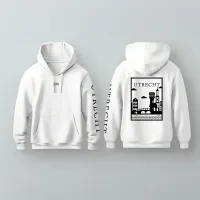 Utrecht Hoodie - Utrecht hoodie wit vlak zwart 3 - Utrecht Hoodie 20638