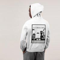 Utrecht Hoodie - Utrecht model hoodie wit vlak zwart 4 - Utrecht Hoodie 20638