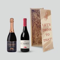 Wijnkist - Lets drink to that! - Wijnkisten rood wit ldtt - Wijnkist - Lets drink to that!