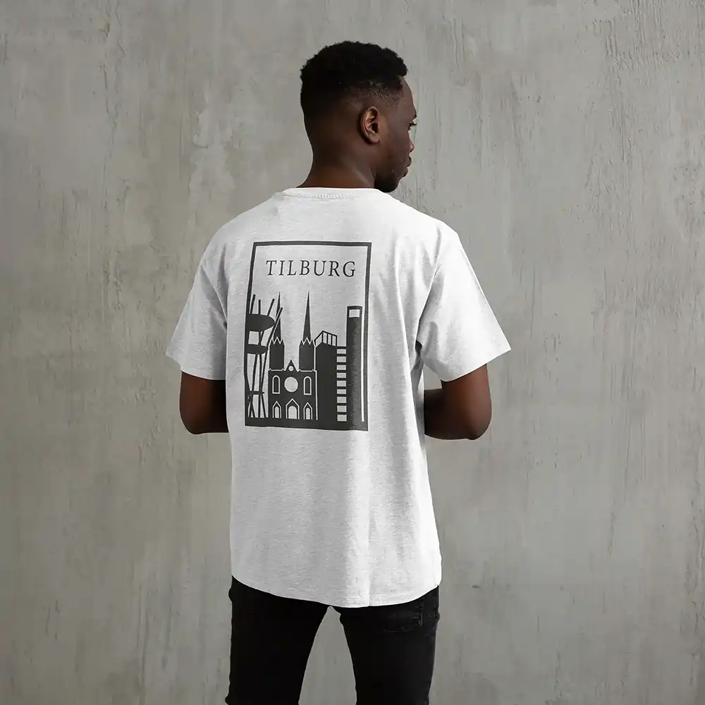 Tilburg Shirt - Tilburg model shirt wit vlak zwart 2 - Tilburg Shirt O17828