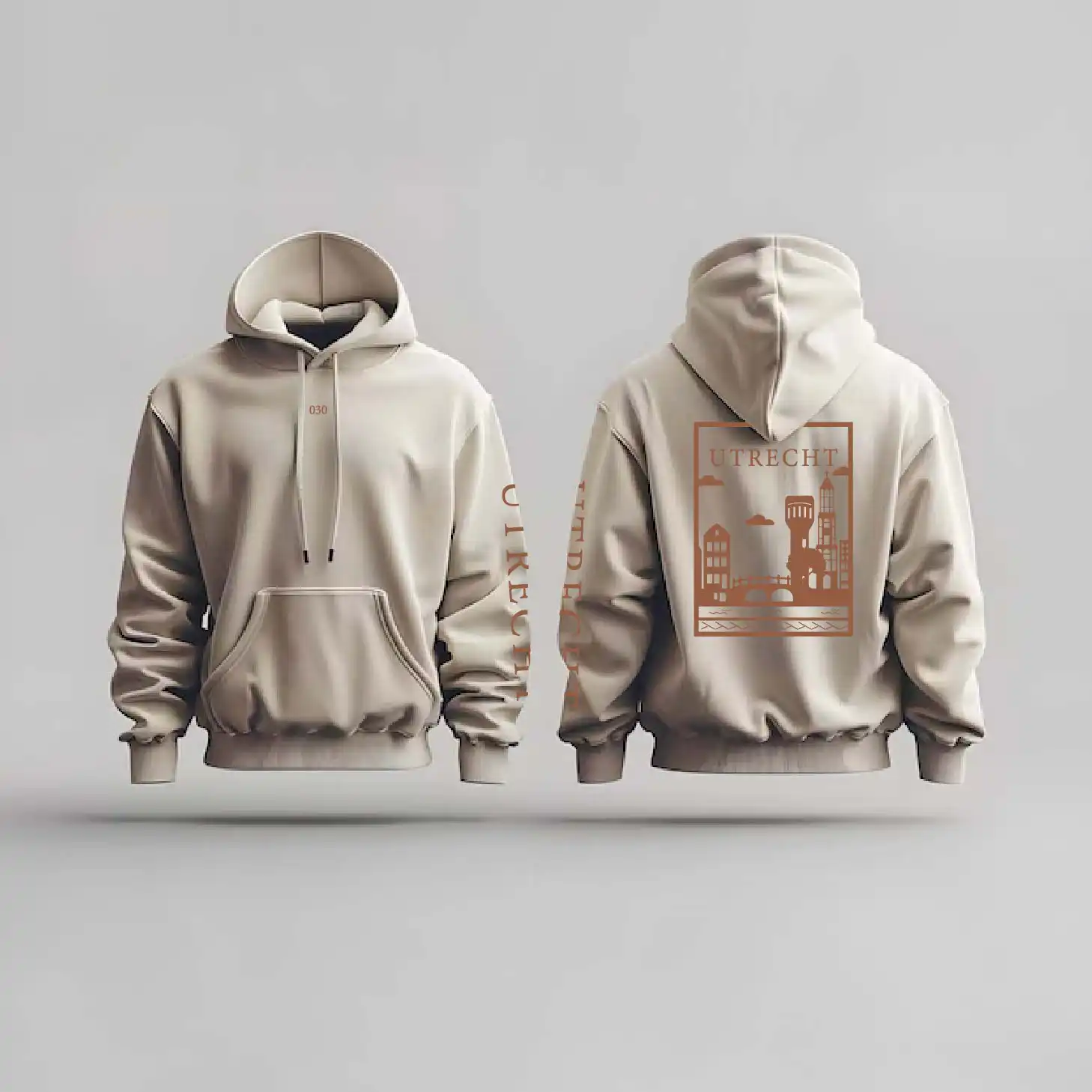 Utrecht Hoodie - Utrecht hoodie beige vlak 5 - Utrecht Hoodie  (21335)