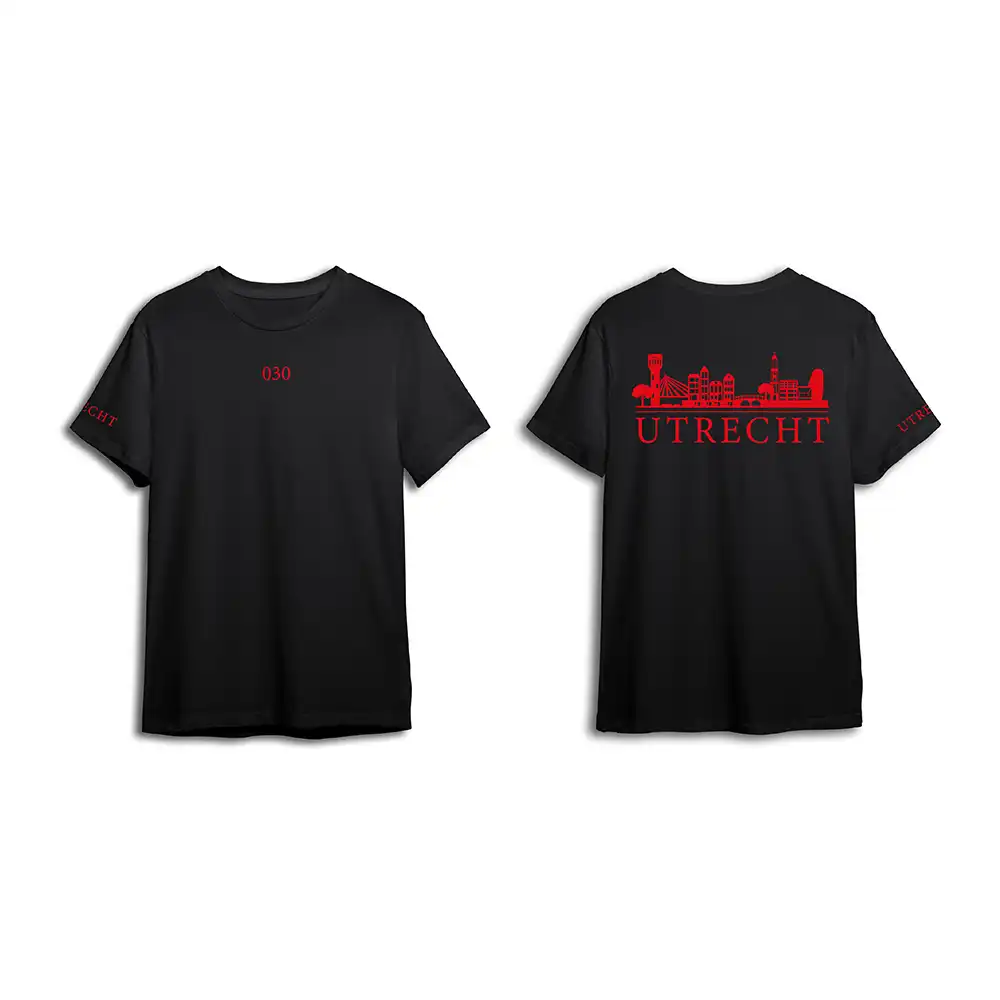 Skyline Utrecht Shirt - Utrecht shirt zwart skyline rood 1 - Skyline Utrecht Shirt O20255