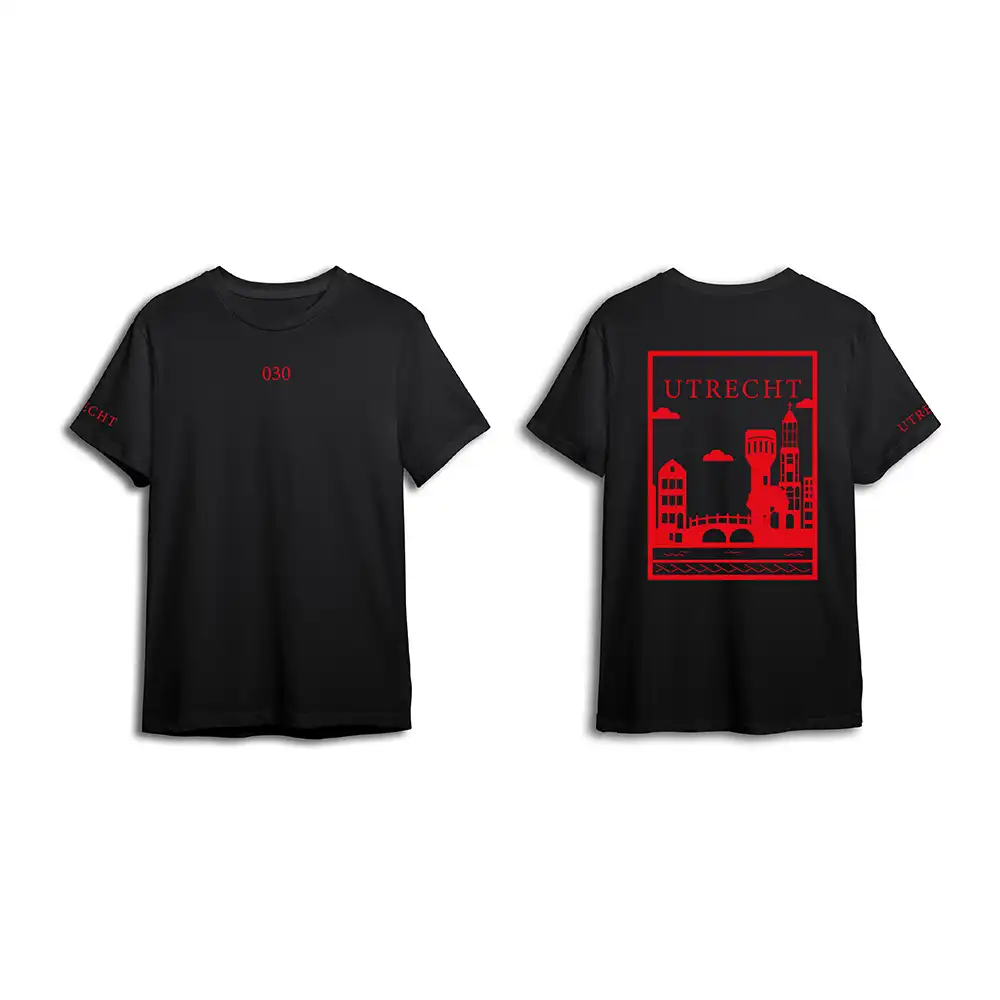 Utrecht Shirt - Utrecht shirt zwart vlak rood 3 - Utrecht Shirt O20947