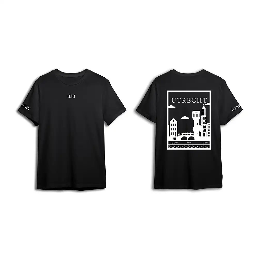Utrecht Shirt - Utrecht shirt zwart vlak wit 2 - Utrecht Shirt O19144