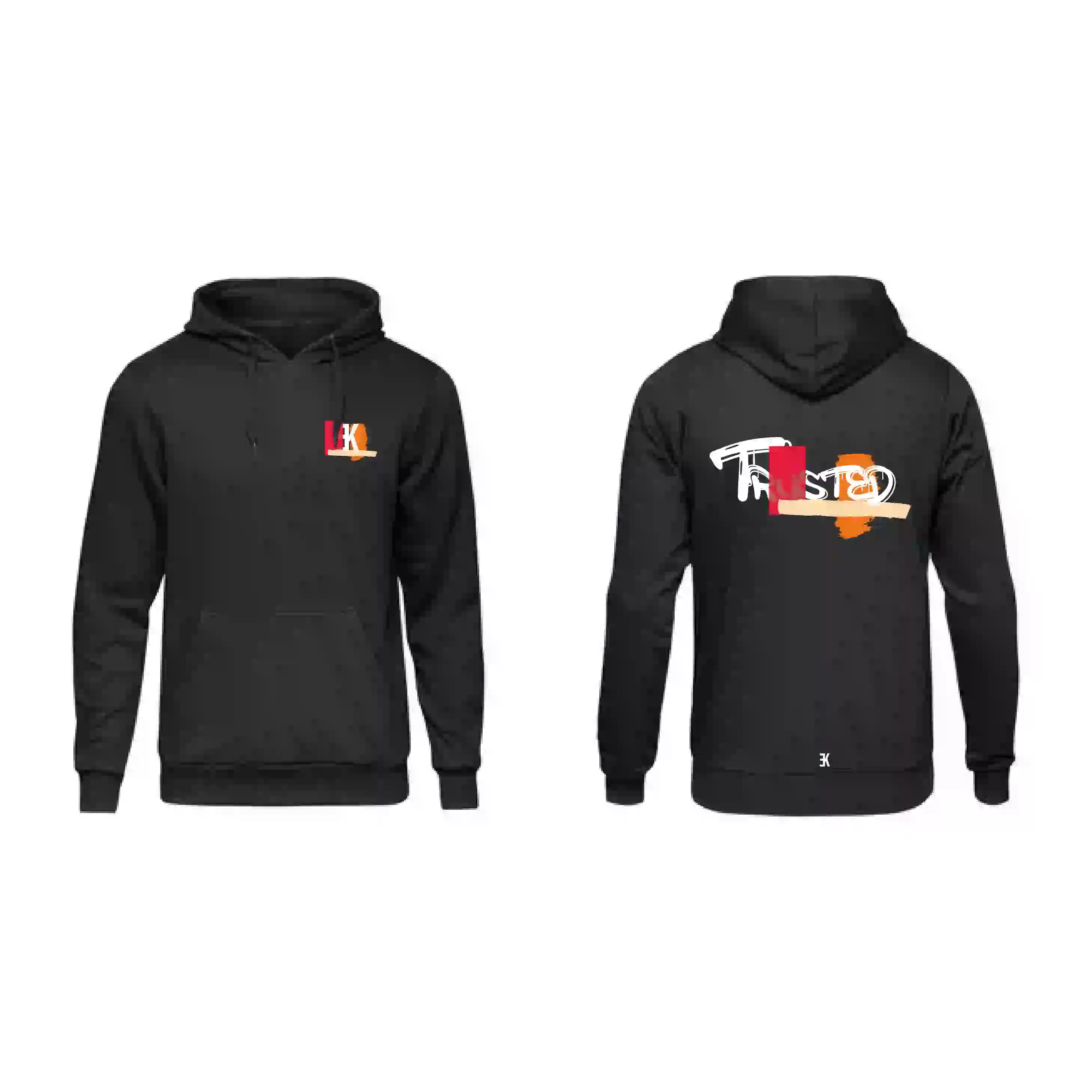 TRUSTED - Hoodie - Zwart hoodie trusted mockup 2 - TRUSTED - Hoodie
