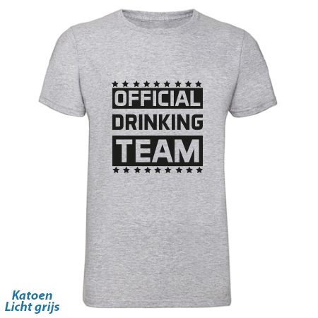 Official drinking team katoen  grijs