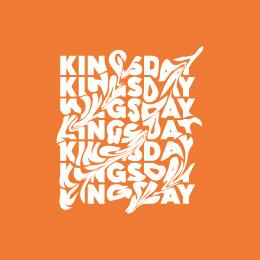 Kingsday text shirt - Oranje