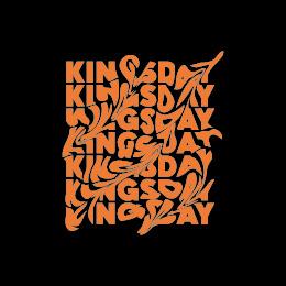Kingsday text shirt - Zwart